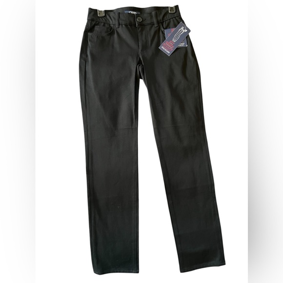 Chaps Women’s Straight Bl-stretch Twill-pants, Black, 2 - Picture 6 of 7